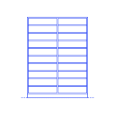 Layouts Pantries Reach In Framed Equal Small Outline Svg File, Free Vectors File